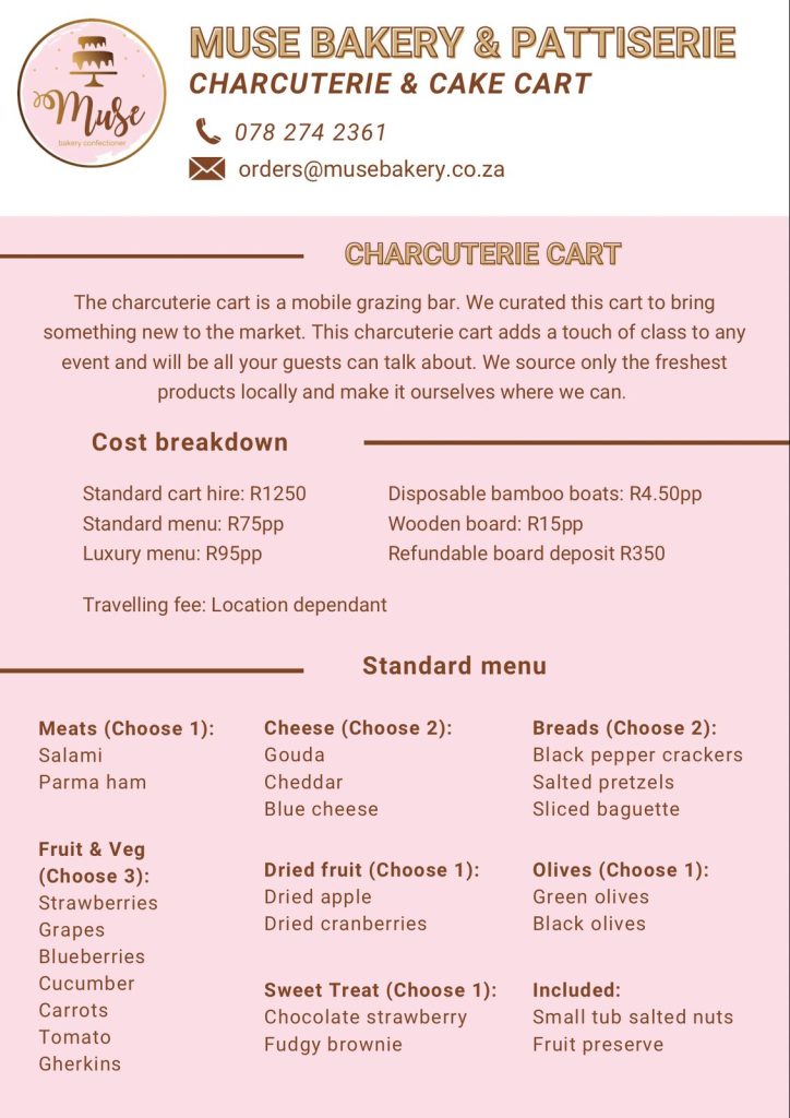 Charcuterie menu 1